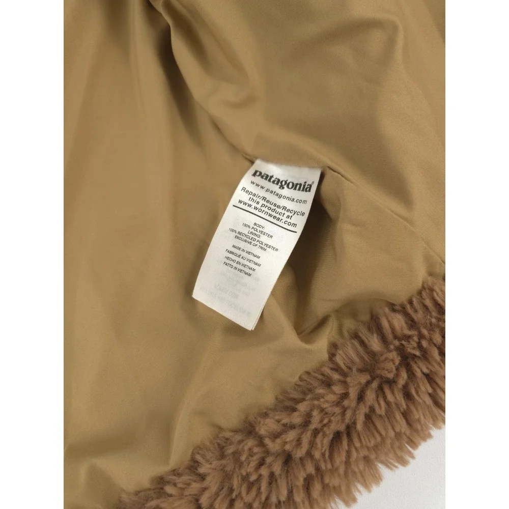 Patagonia Lunar Frost Deep High Pile Sherpa Fleece Hoody Jacket Womens Sz Small